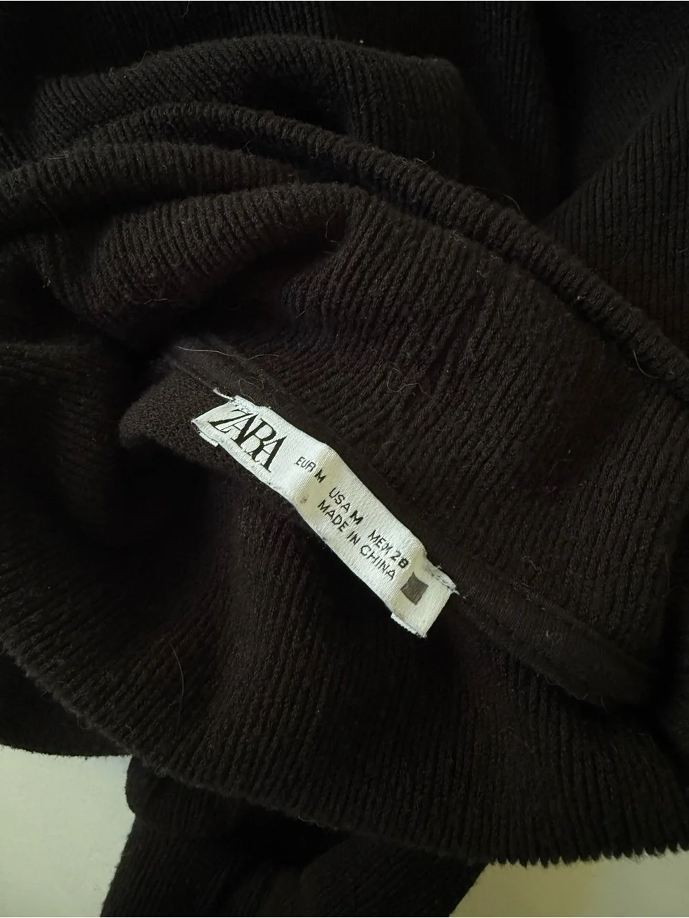 Zara Black Turtleneck Sweater with Silver Stud Shoulders - Picture 3 of 4